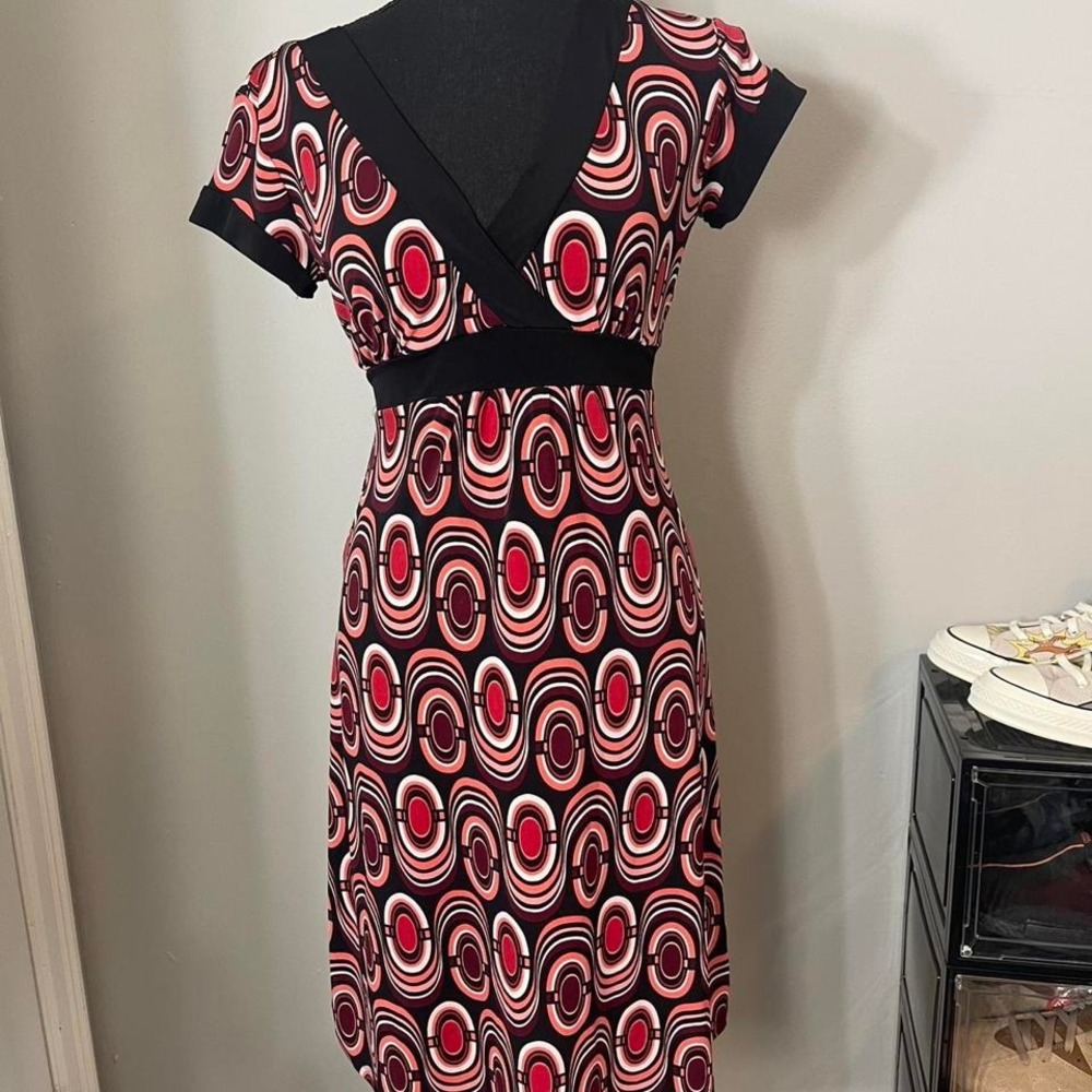 pink/ Red/black groovy y2k/retro style babydoll dress